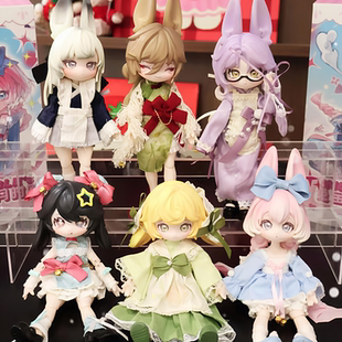 正版不可食用人偶跳月时间兔宝12分BJD盲盒可动玩偶桌面摆件手办