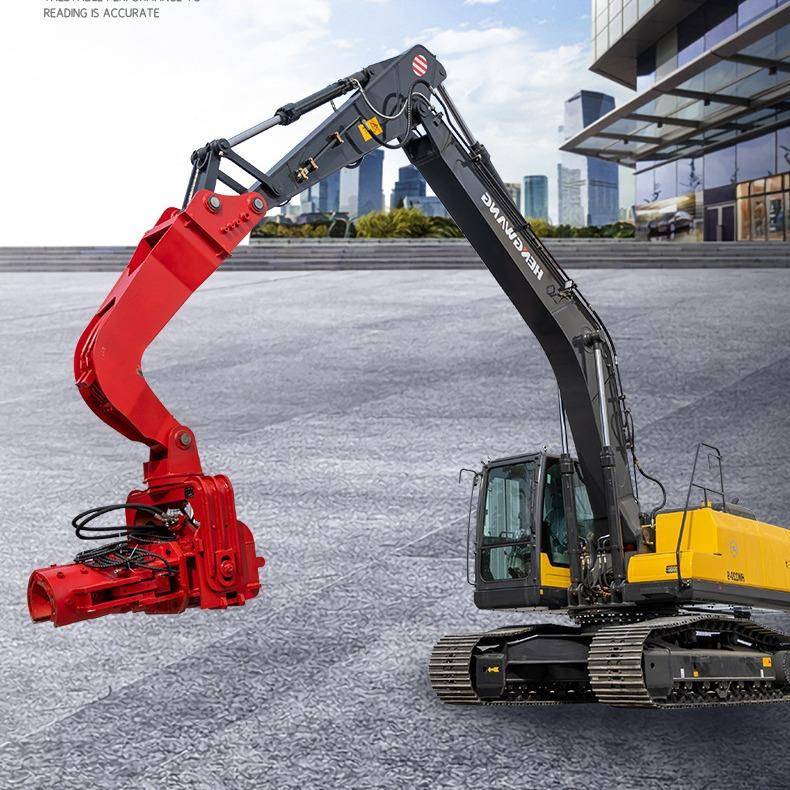 小型静力压桩机挖厂家冲击力强改高频液压振动锤静力压桩机