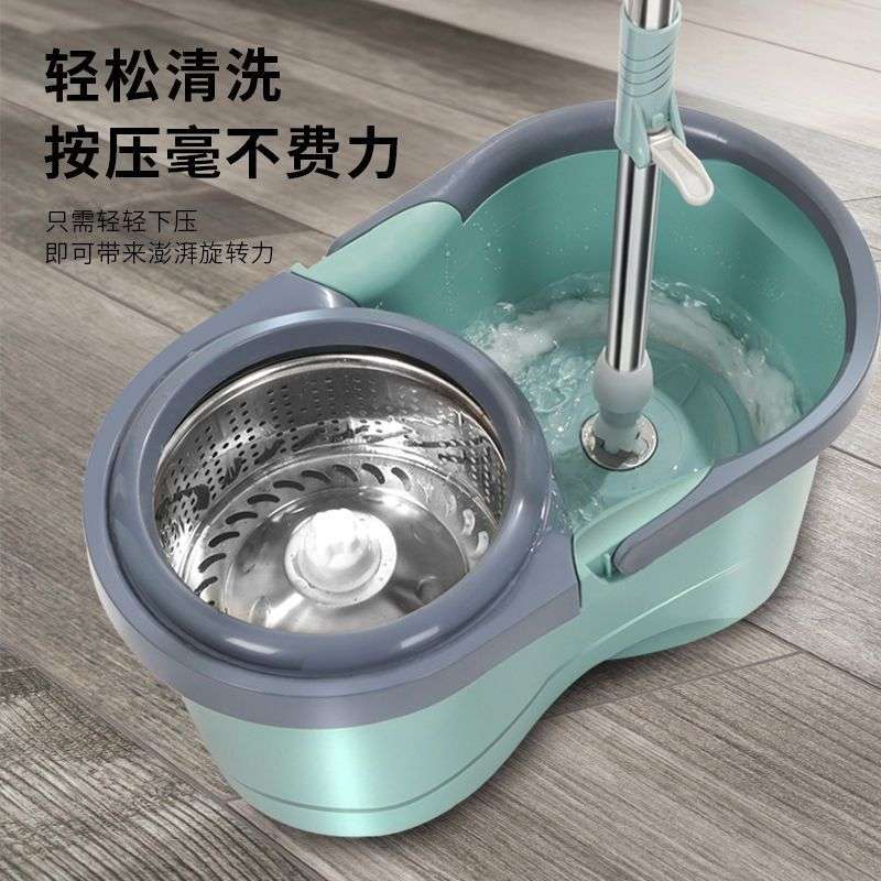 旋转拖把家用带桶家用拖把拖布旋转式自动甩干带脱水桶套装一拖净