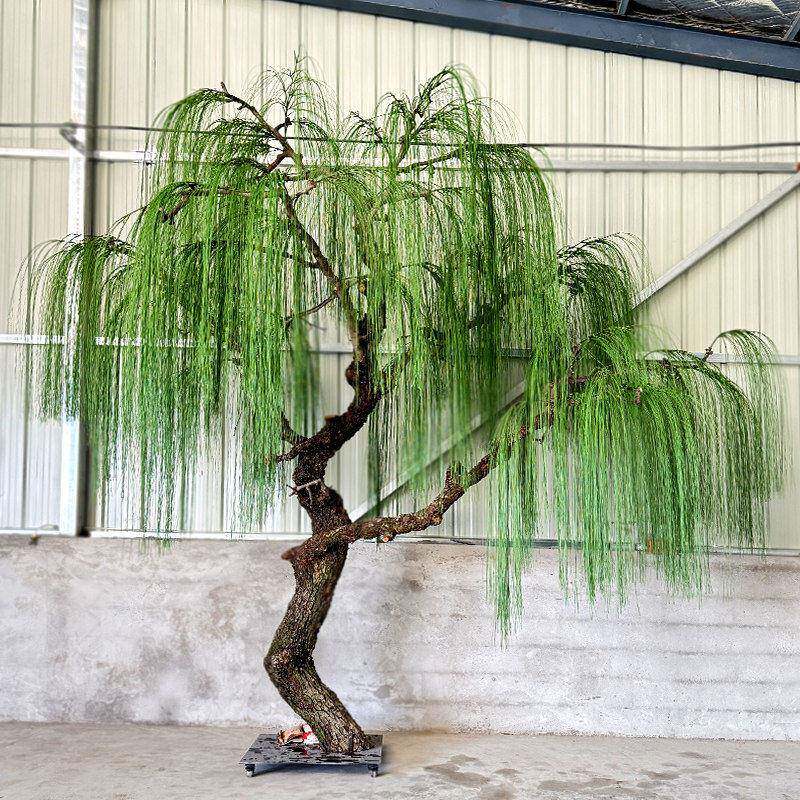 现艺术仿真杨柳垂挂柳树绿植假树假花客厅室内装饰假绿植摆设件