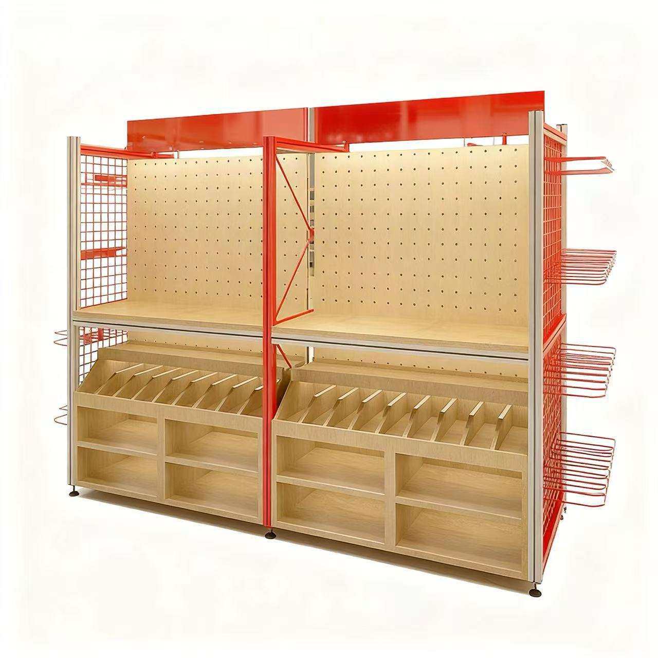 商超多能陈列柜 多层多格+洞洞板设计 百货商品展示收纳神器,电子元器件市场,其它元器件,淘宝优惠券,粉丝福利购,淘宝优惠卷