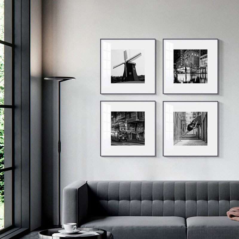 黑白摄影组合装饰画小众艺术样板房挂画酒店走廊卧室书房咖啡壁画