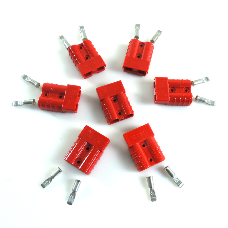 【包邮】全自动洗地机插头 红A色24V刷地机连接头充电器对接头