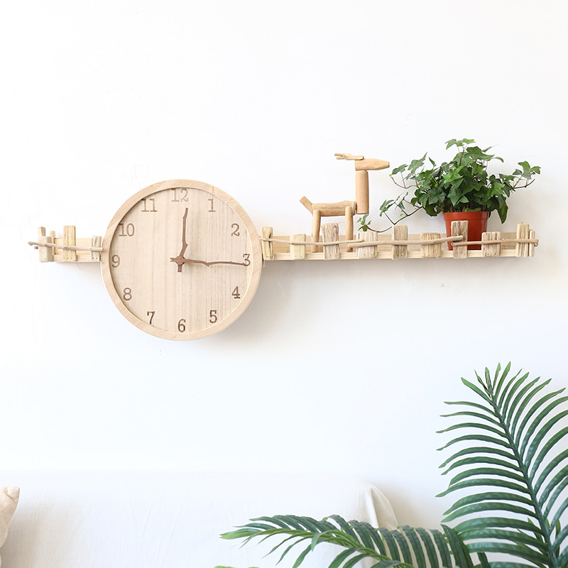 创意网红挂钟客i厅卧室现代简约大气钟表家用置物收纳装饰挂墙时