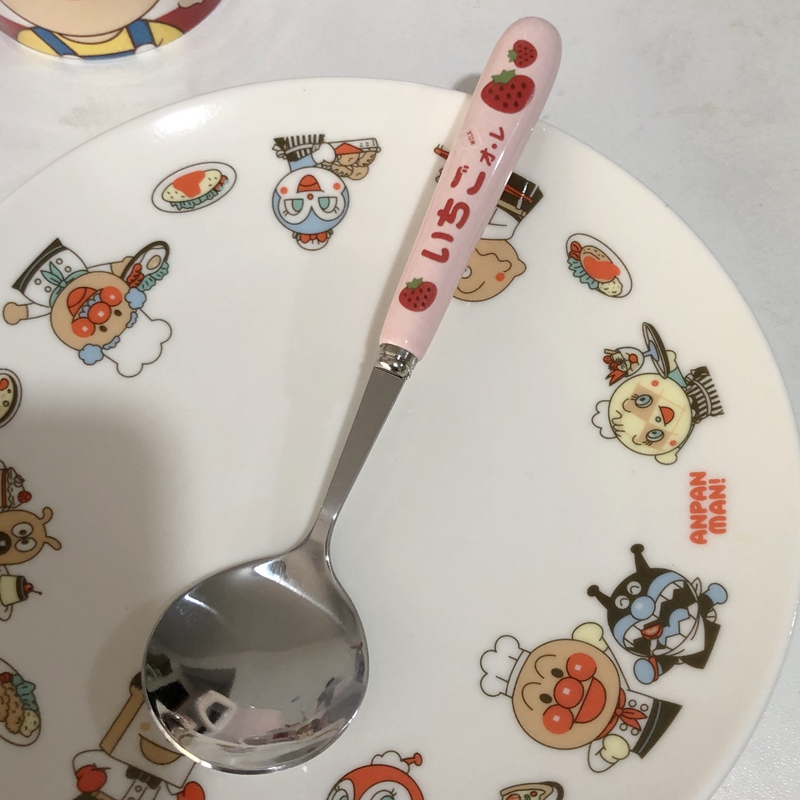 少女心卡通创f意陶瓷手柄不锈钢搅拌勺不二家小勺可爱图案草莓勺