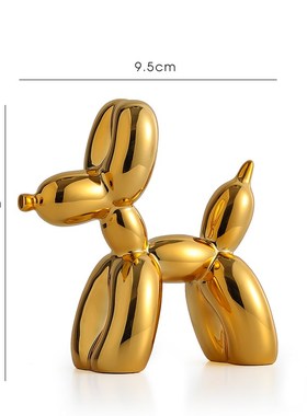 电镀气球b狗摆件高级感简约现代客厅电视柜桌面装饰品创意家居摆
