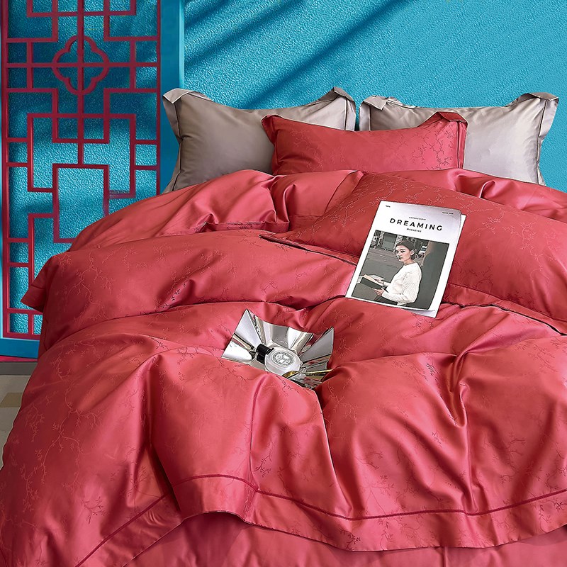 【床品皇后】沃尔q德百支贡缎大提花四季款四件套