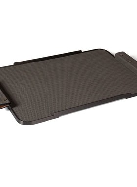 现代轻奢风长方形皮质托 托盘摆件样板房酒店书N房玄关茶收纳盘摆