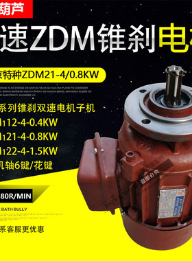 南京特种ZDM21-4/0.8KW电动葫芦双速锥刹电机子母慢速电机0.4千瓦