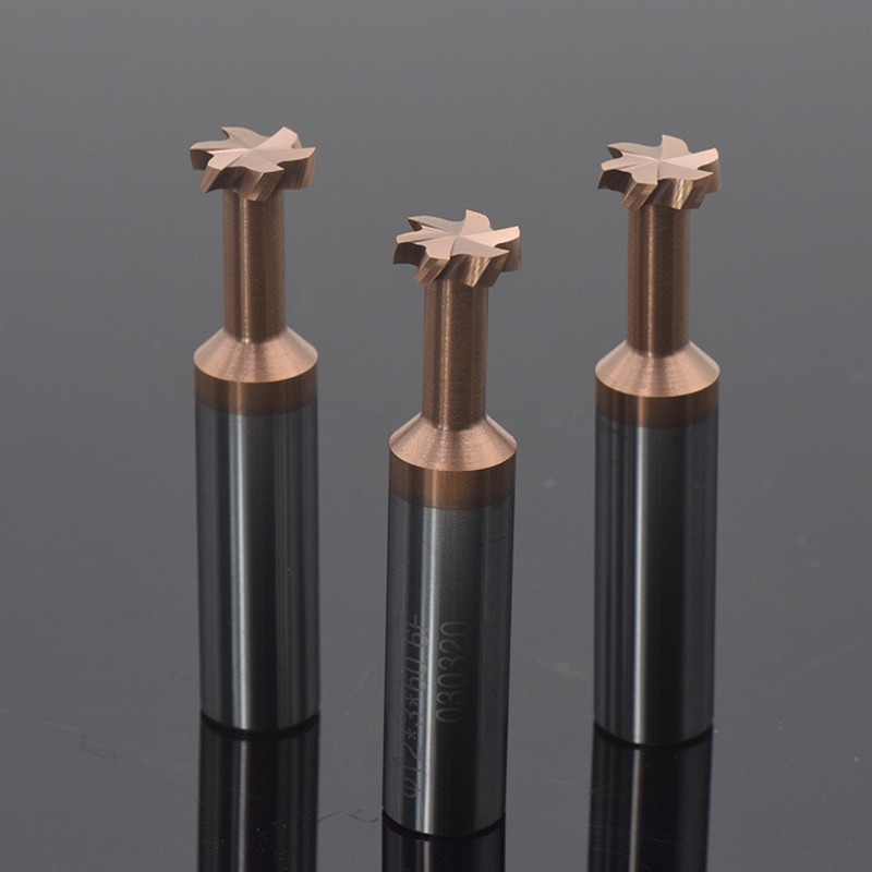 55度涂层加硬钨钢T型铣刀整体合金T型槽成型刀t形刀3-20 厚度1-3