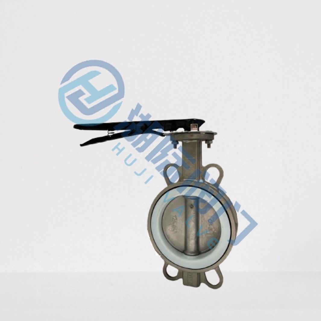 不锈钢对夹蝶阀D71F-16P四氟耐腐蚀高温中线阀PTFE脱硫脱硝