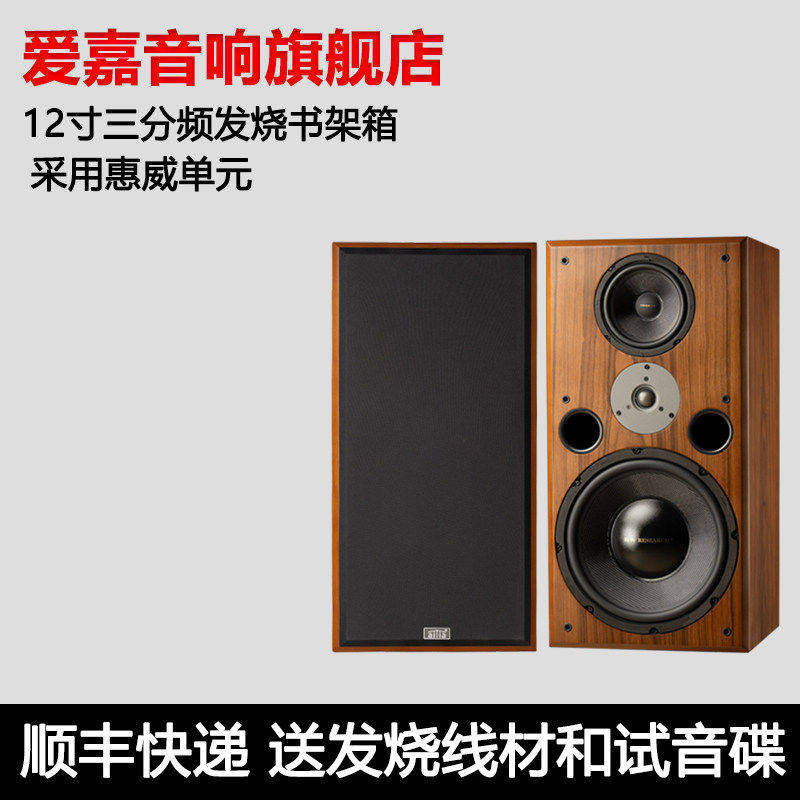 AITIA爱嘉T-1012 家用HIFI发烧级十二寸无源音箱三分频书架音响