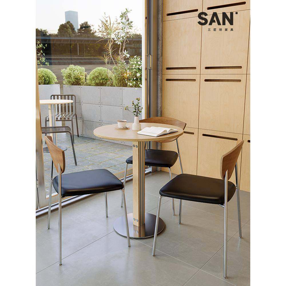 工业风西餐厅桌椅组合海洋板简约休闲网红商用奶茶咖啡店设计师桌