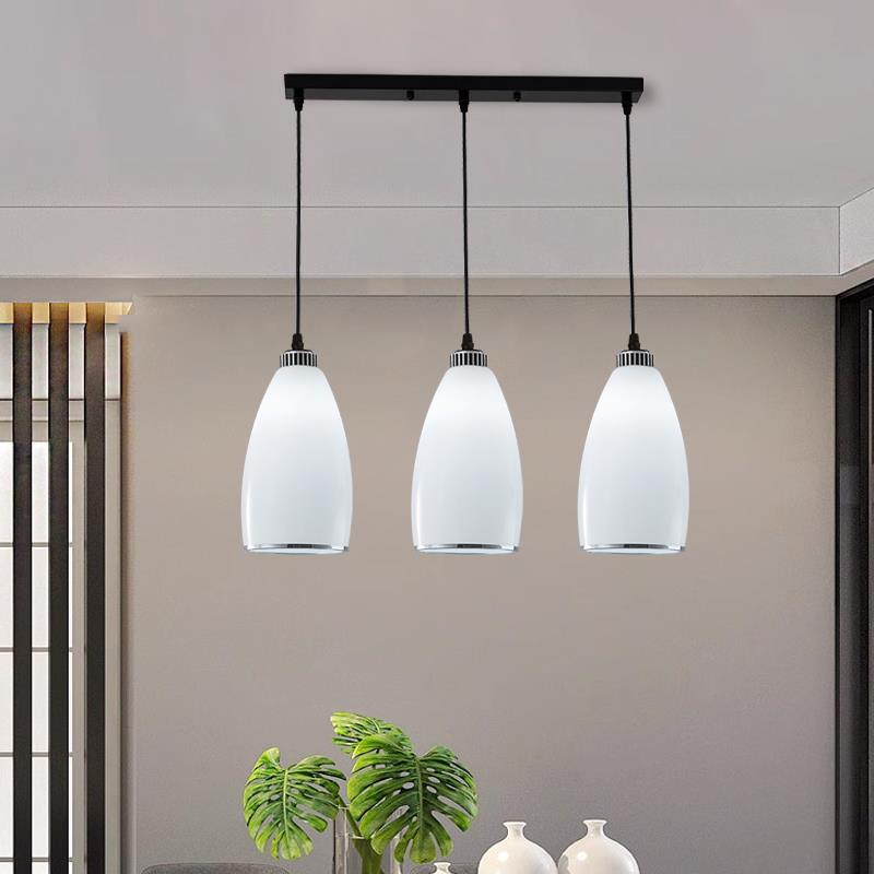餐厅吊灯新款创意餐厅吧台玻璃吊灯现代简约时尚大气餐桌led吊灯