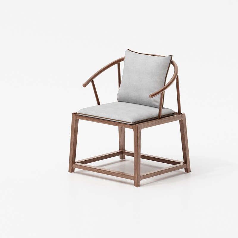 新中式圈椅太师椅实木仿古椅白蜡木茶椅禅椅皇宫椅休闲老板椅围椅