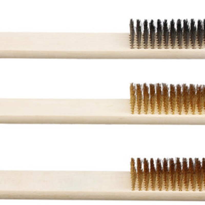 塑料试模专用刷子 钢丝刷子 木柄钢丝刷 去除锈钢丝刷