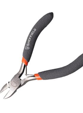 钢盾S035003 4.5寸斜嘴钳(麻柄) 水电钳子