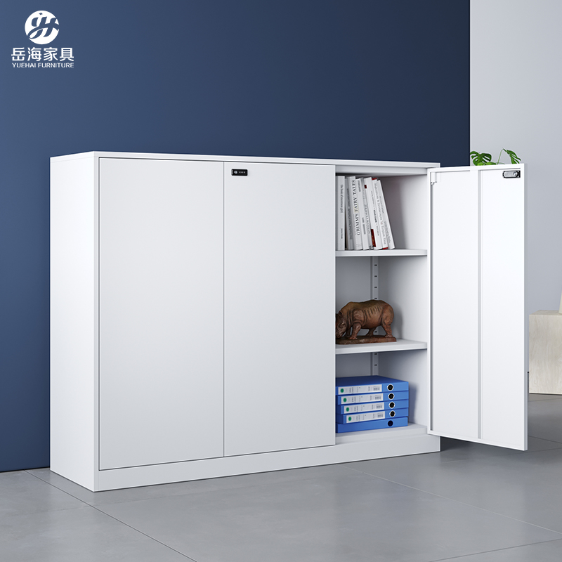 铁皮柜文件柜矮柜办公资料档案阳台宽储物柜工具柜带密码锁小柜子