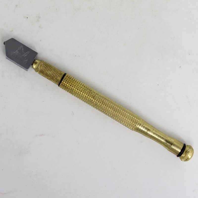 铜柄玻璃刀滚轮式金刚石玻璃割刀合金刀头切割5-12mm的玻璃
