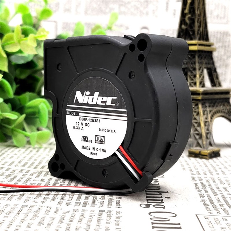 NIDEC D06F-12B3S1 6025 12V 0.33A 6cm投影仪涡轮鼓风机散热风扇