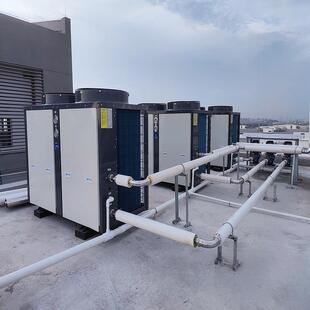 供应10P空气能热泵热水机组商用空气源热泵节能热水工程系统变频