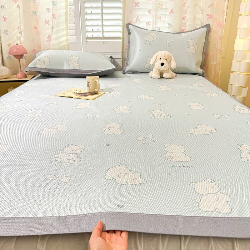 夏季冰丝凉席冰丝席三件套学生宿舍垫子夏凉垫席子藤席2025新款,床上用品,凉席/草席/麻席,淘宝优惠券,粉丝福利购,淘宝优惠卷