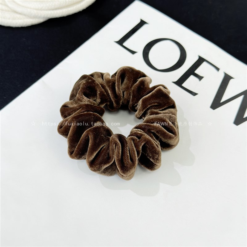 【3件8折】真丝发圈女p2023新款高弹力丝绒猪大肠发圈女高级感复