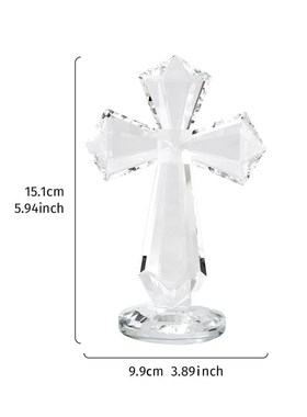 创意爱心天使和十字棱镜造型水晶玻璃装饰工艺品橱窗书房小摆饰