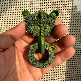 河北博物院 透雕龙凤纹铜铺首立体版冰箱贴小号文创