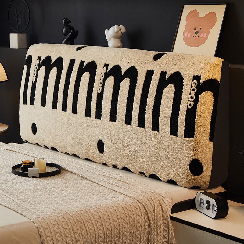 高级感毛绒d床头套罩2025新款全包软包靠背通用防尘木床欧式保护