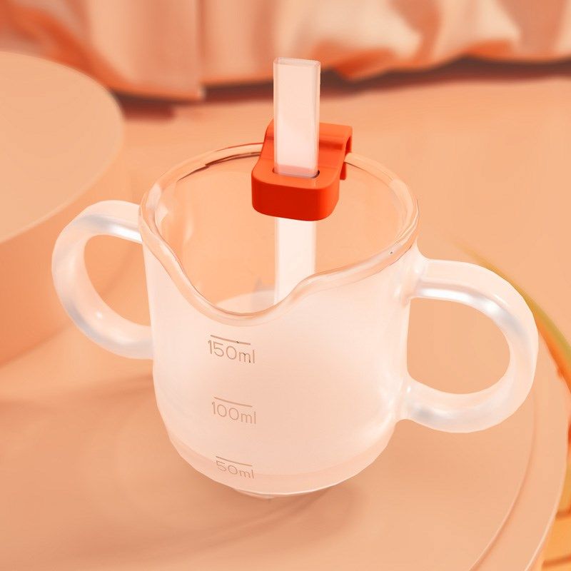 婴儿学饮杯家用直饮杯子硅胶儿童敞口饮水杯宝宝喝水杯双耳送吸管,婴童用品,儿童水杯,淘宝优惠券,粉丝福利购,淘宝优惠卷