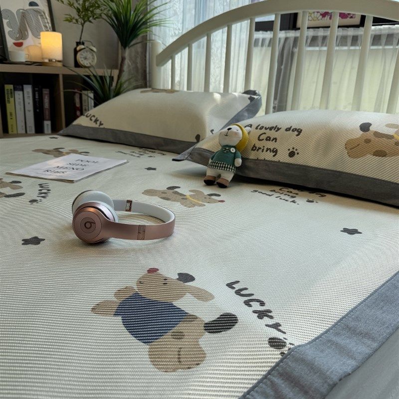 可水洗软席空调席日式格子凉席席子1.8米冰藤席夏天冰丝席三件套,床上用品,冰丝席,淘宝优惠券,粉丝福利购,淘宝优惠卷