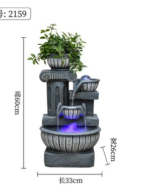 欧式流水摆件循环水生财q客厅加湿器山水景观简约现代假山喷泉造