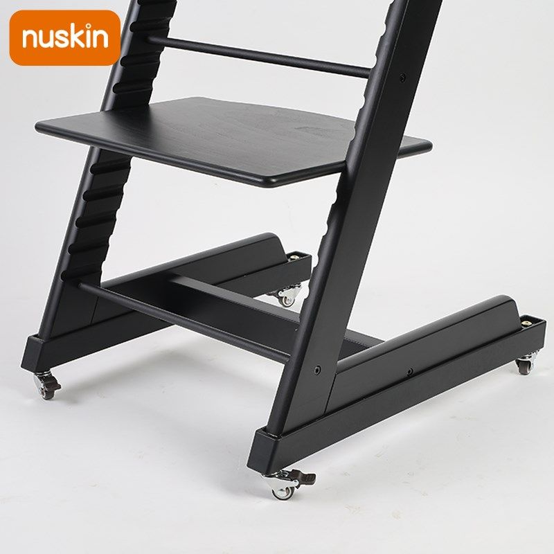 nuskin成长椅滑轮餐椅移动万向轮宝宝椅子车轱辘脚轮推拉保护套件
