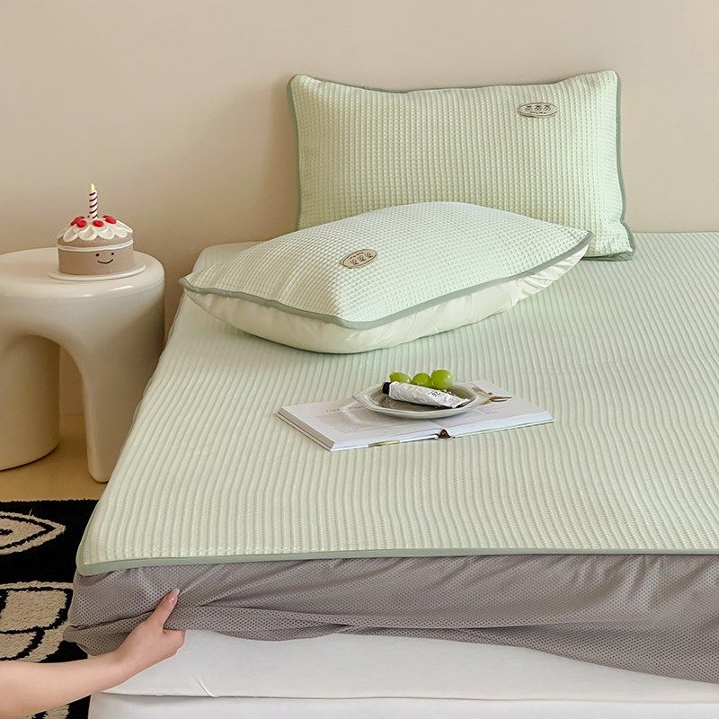 A类凉感PE果冻席夏季冰丝凉席纯色简约豆豆席可水洗空调席软席子3,床上用品,冰丝席,淘宝优惠券,粉丝福利购,淘宝优惠卷