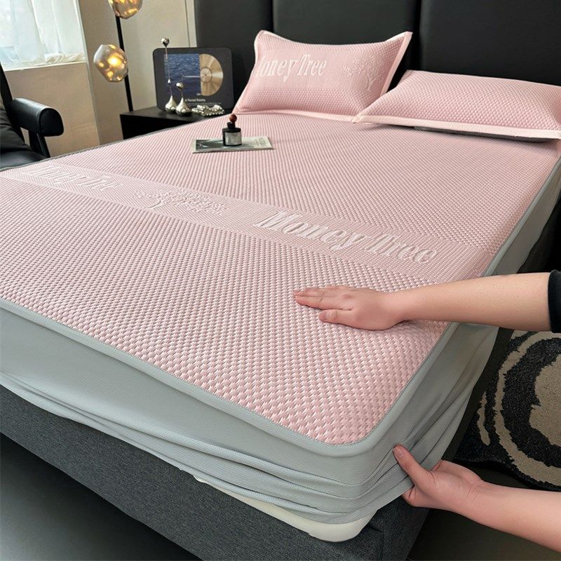 夏季冰丝凉席冰豆豆席床笠2025新款可机洗学生宿舍单人空调软席子,床上用品,冰丝席,淘宝优惠券,粉丝福利购,淘宝优惠卷