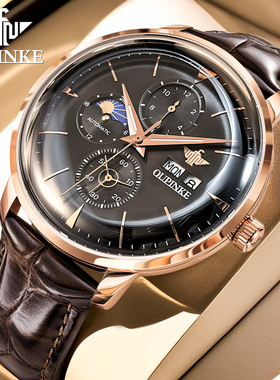 瑞士2025新款男士手表男机械表全自动高级感皮带商务男表品牌腕表