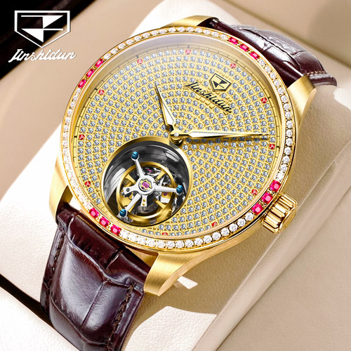 手表男士机械表真陀飞轮机芯皮带