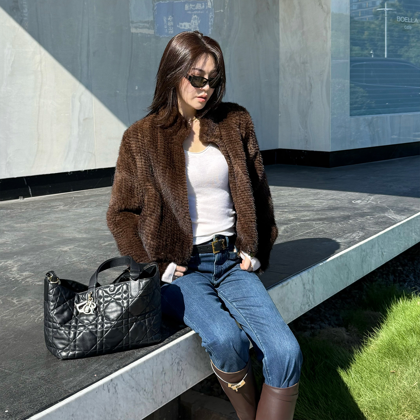 秋冬保暖纯色外套减龄上衣