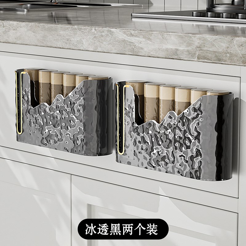 垃圾袋收纳神器壁挂式厨房塑w料袋垃圾袋收纳盒大容量垃圾袋抽取