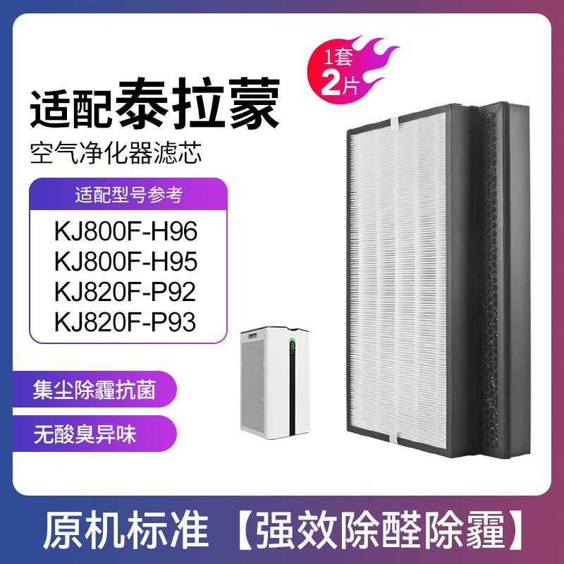 适配泰拉蒙空气净化器j滤芯S89滤网P92/KJ600F/820F/93/C50/AF599