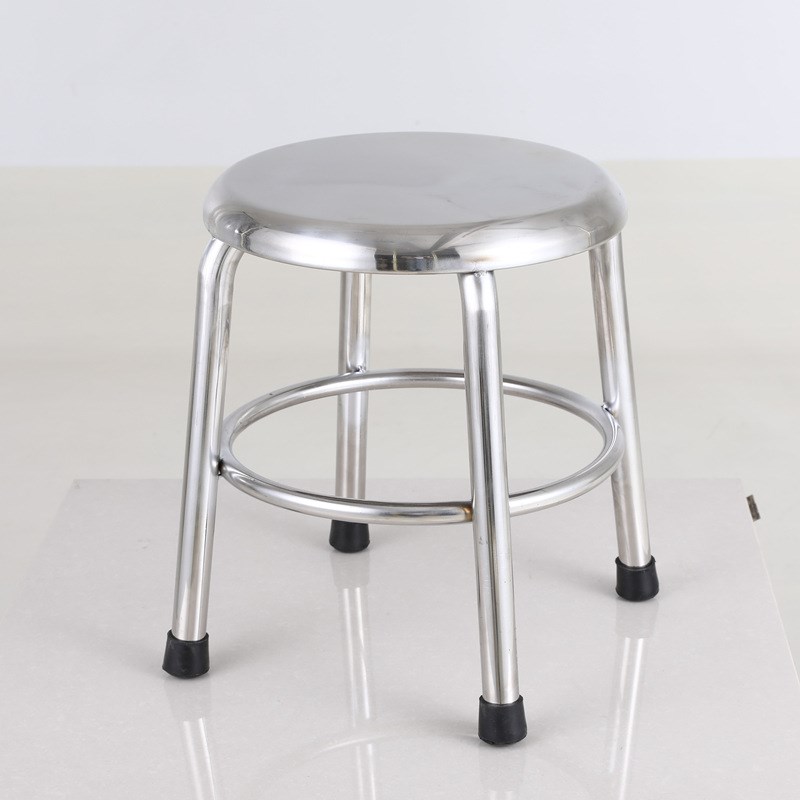 不锈钢凳子无尘h实验圆凳餐椅加厚PU防静电椅子车间工作小圆凳家