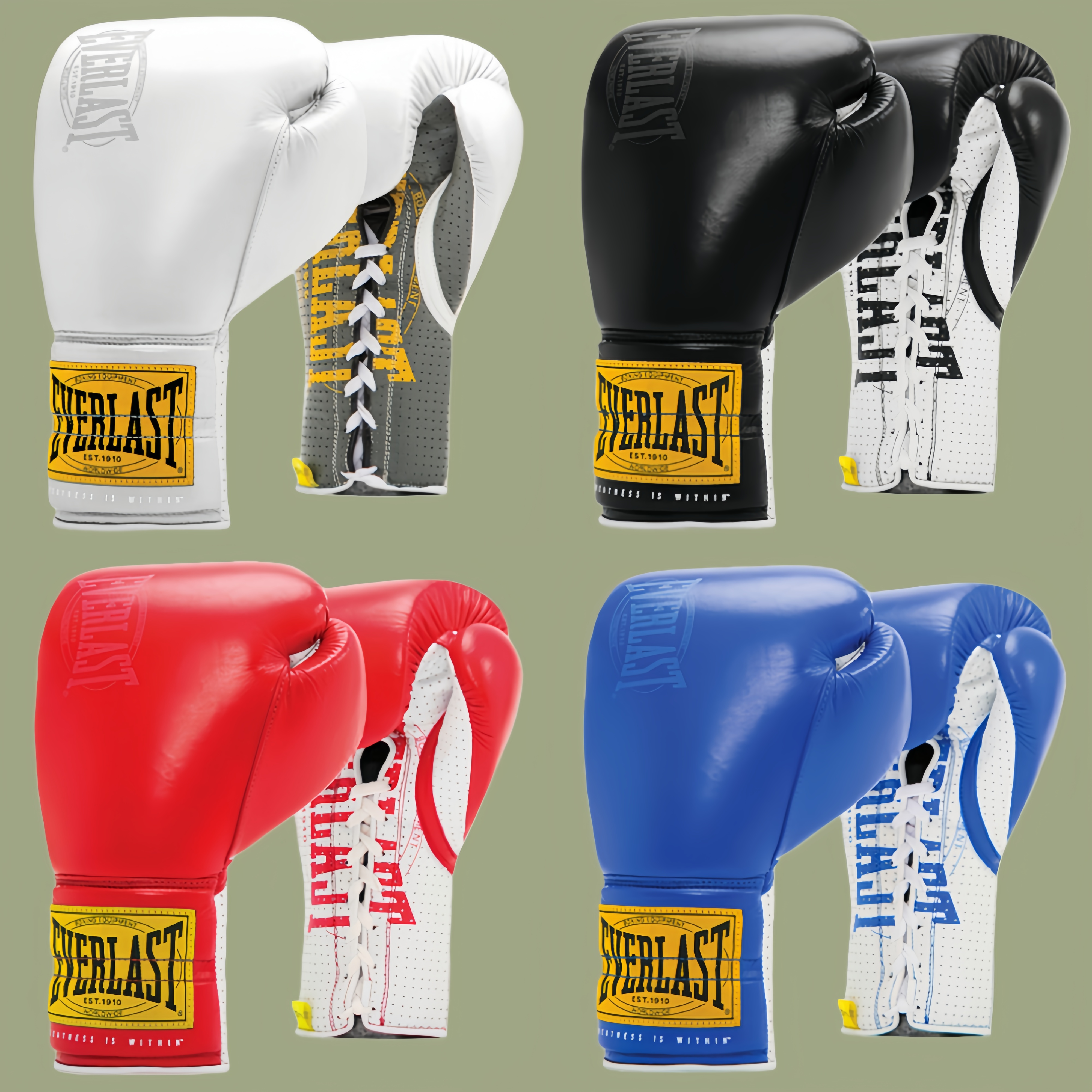 EVERLAST 1910系绳拳套 CLASSIC FIGHT职业拳击训练比赛拳击手套