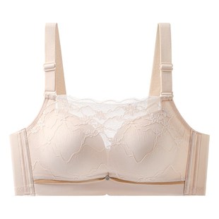 加厚6cm抹胸内衣女q小胸聚拢显大不空杯平胸防走光蕾丝文胸罩