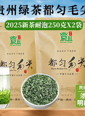 2025新茶正宗贵州都匀毛尖茶叶特级高山云雾绿茶浓香型袋散装500g