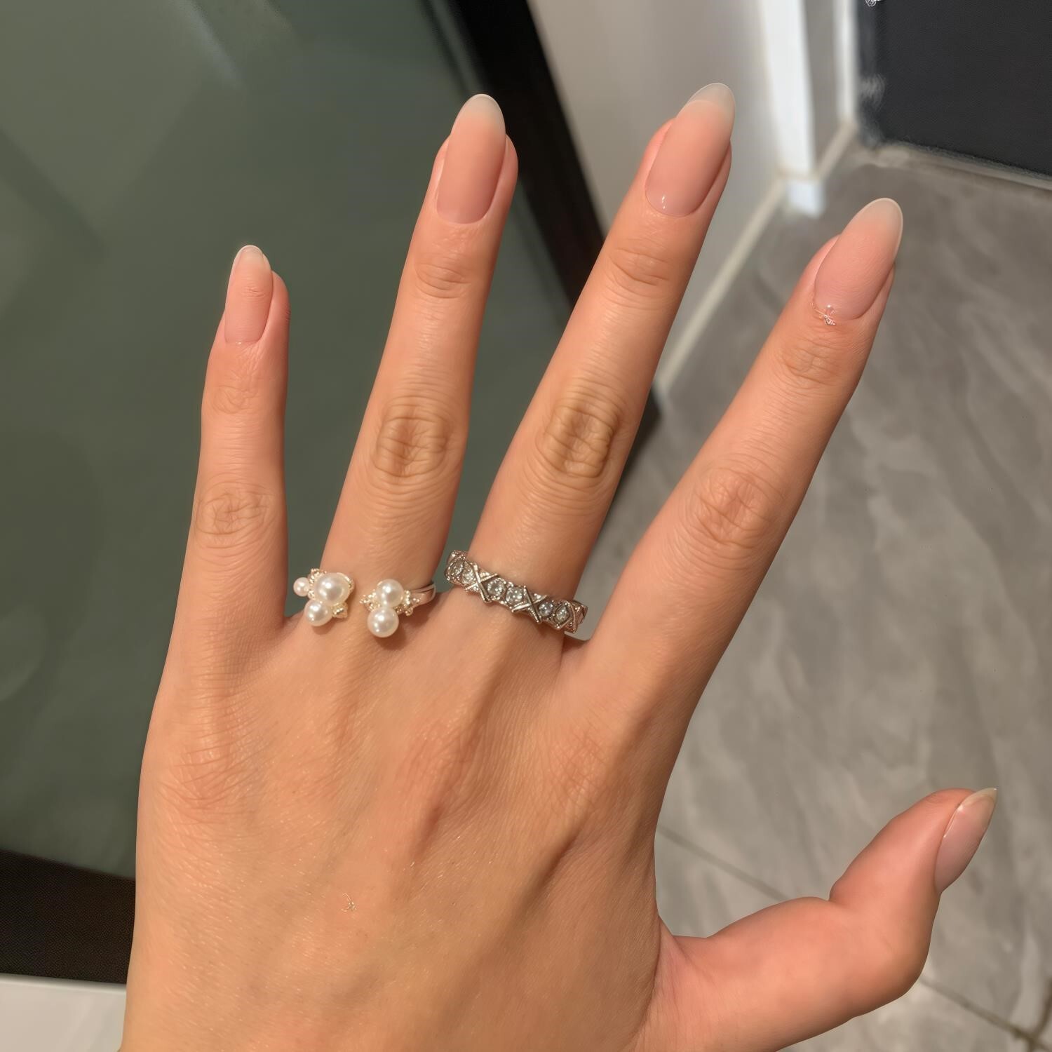 简约白开水嬛嬛同款穿戴甲华妃摸脸美甲甘露寺穿戴甲温柔冰透裸色