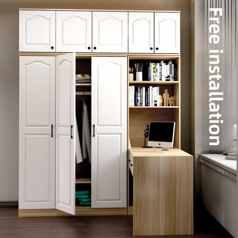 一体式桌衣柜一体化儿童小公寓多功能衣柜组合学生组合柜角落电脑