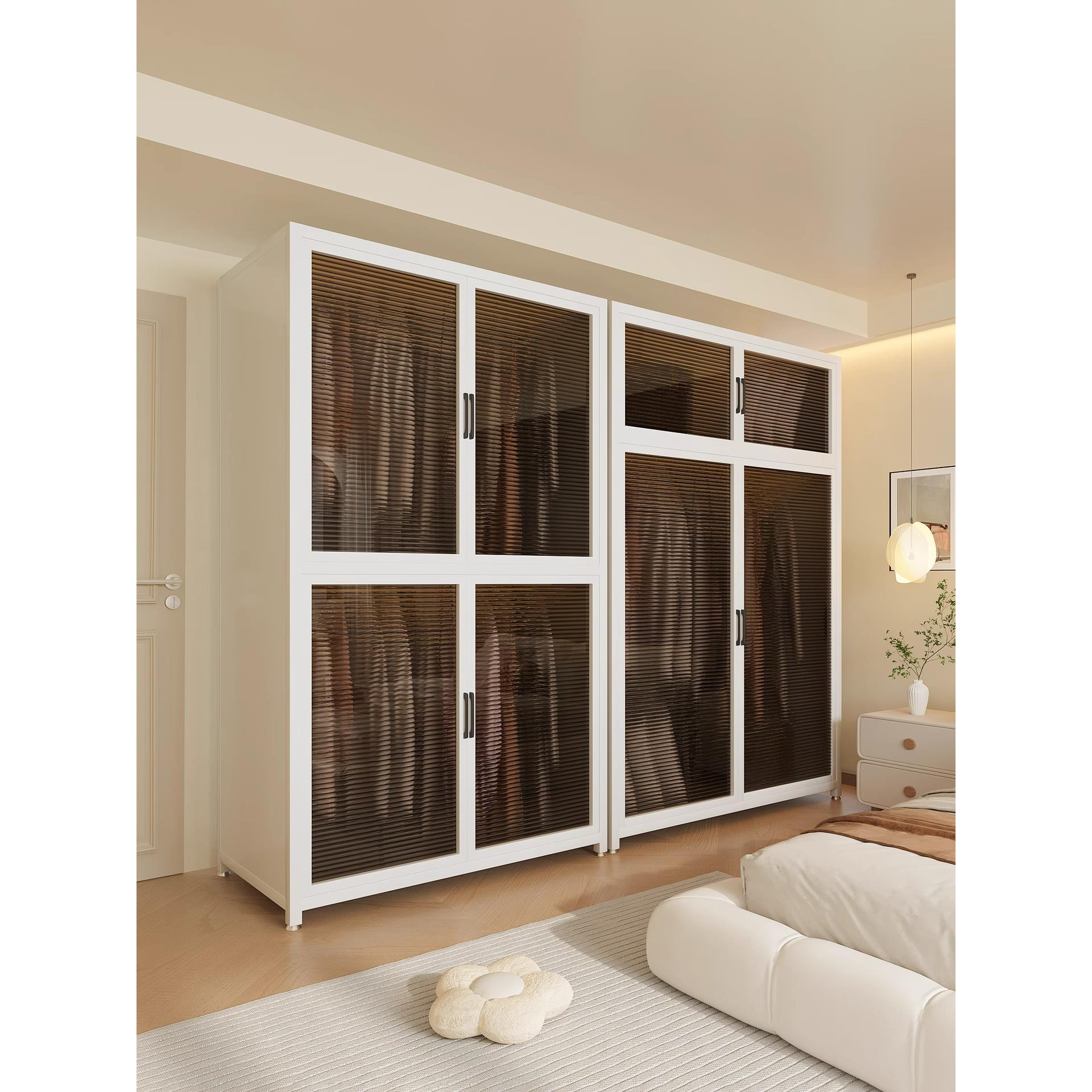 衣柜出租房家用卧室简易组装钢制衣柜用结实耐用金属铁皮收纳柜子