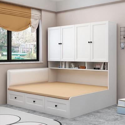 儿童床小户型榻榻米床衣柜一体板式床储物单人双人气压排骨架床柜