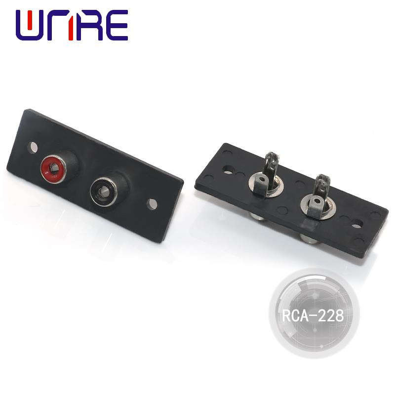 RCA-228音频接口RCA莲花插座 2孔插座视频 面板音响音箱视频